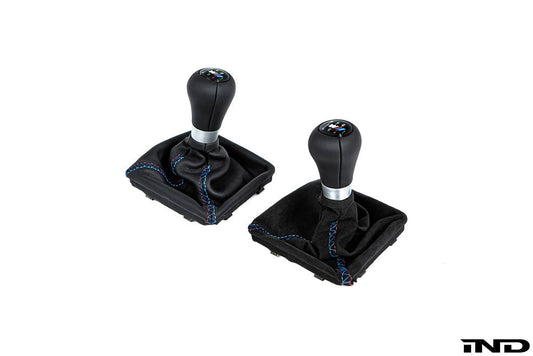 IND G8X M2 / M3 / M4 トリコロールシフトブーツ - クロスステッチ