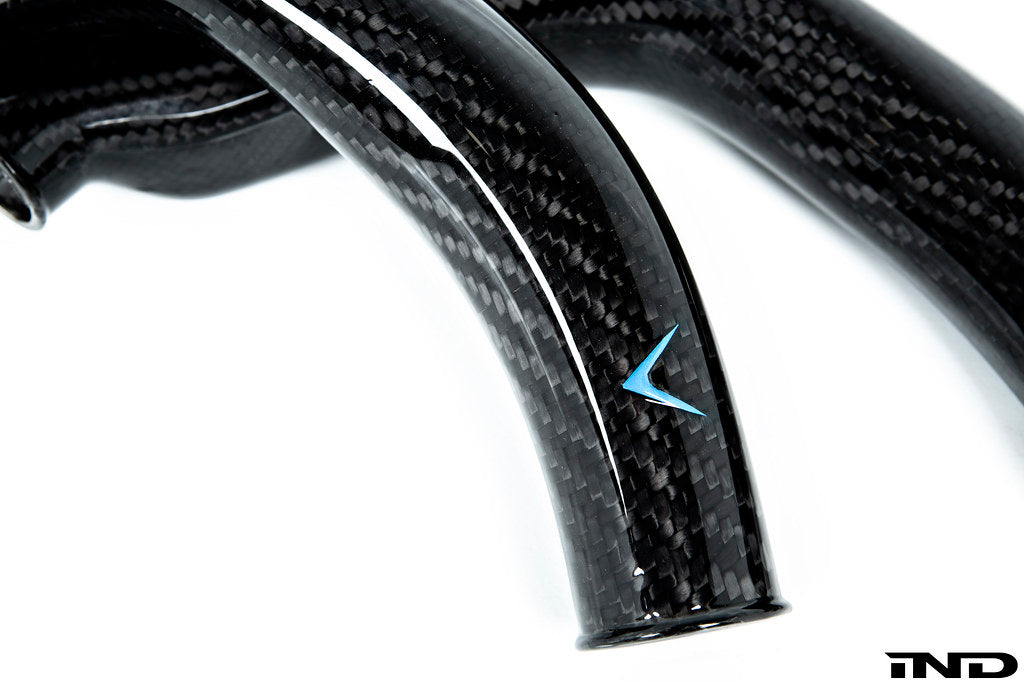 Eventuri BMW F8X M2C M3 M4 S55 ブラックカーボンチャージパイプセット - グロス