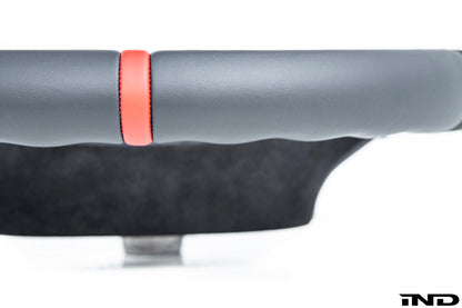 BMW Mパフォーマンス Gシャーシステアリングホイール - レッドストライプ + シルバーグレーステッチ