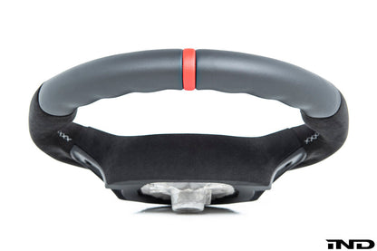 BMW Mパフォーマンス Gシャーシステアリングホイール - レッドストライプ + シルバーグレーステッチ