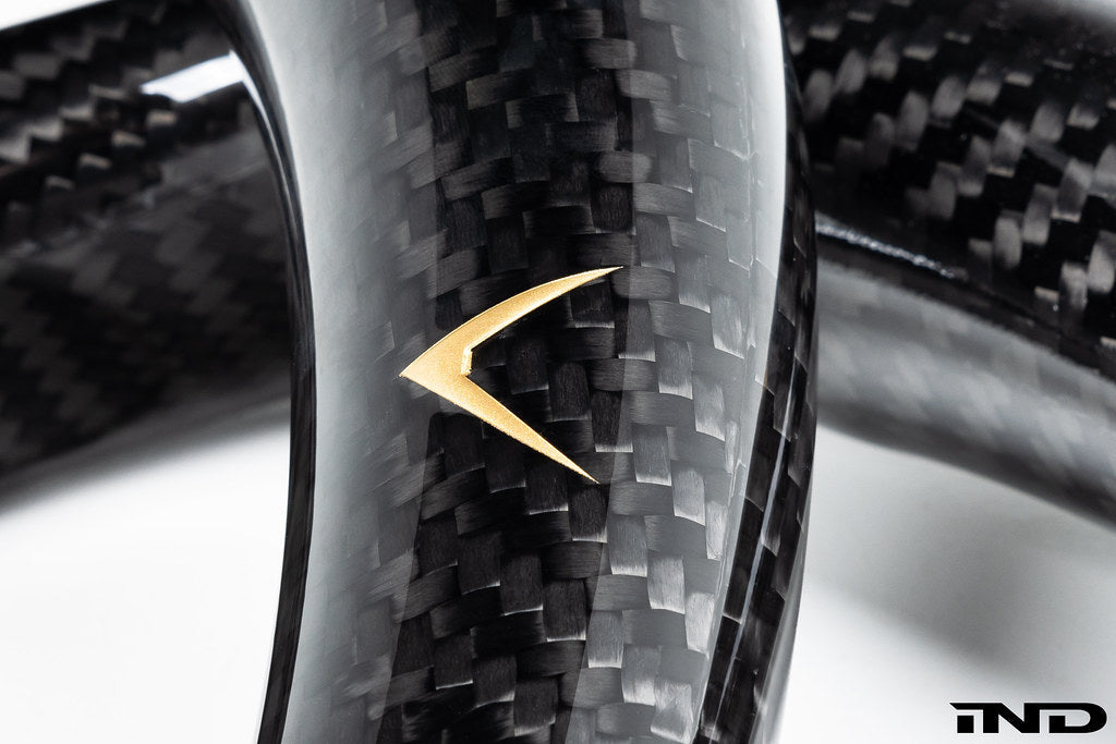 Eventuri BMW F8X M2C M3 M4 S55 ブラックカーボンチャージパイプセット - グロス