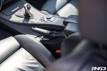 IND E9X M3 トリコロールステッチ アルカンターラシフトブーツ