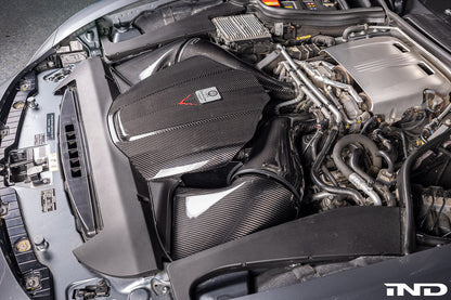 Eventuri Mercedes C190 / R190 AMG GT / GTS / GTR ブラックカーボンインテーク + エンジンカバー - グロス