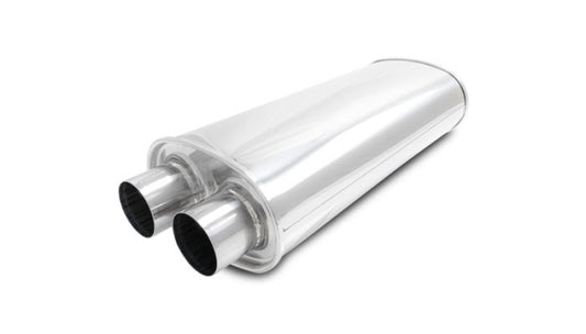 Vibrant Streetpower オーバルマフラー デュアル入口/出口2.50インチ(約64mm) 本体長さ18インチ(約457mm)