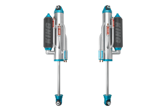 King Shocks 2021年以降 RAM 1500 TRX リア用 直径3.5インチ（約89mm） フルアジャスタブル 4チューブバイパス フィン付きリザーバーショック（ペア）