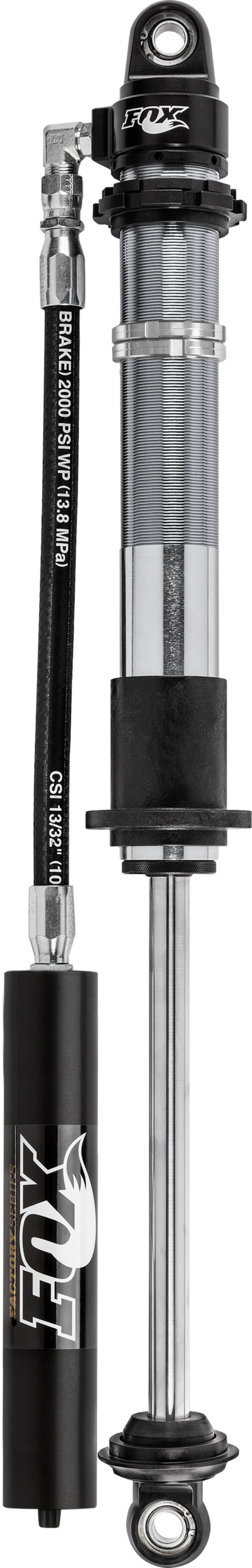 Fox 2.0 Factory Series 10インチ（約254mm） 回転式リモートリザーバーコイルオーバー 7/8インチ（約22.2mm）シャフト (50/70) w/-10 Heims