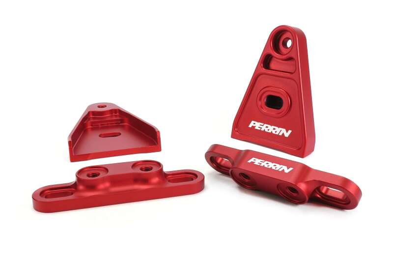 Perrin 15年以降 Subaru WRX/STI ハイリフト ボンネットフードブラケット - レッド