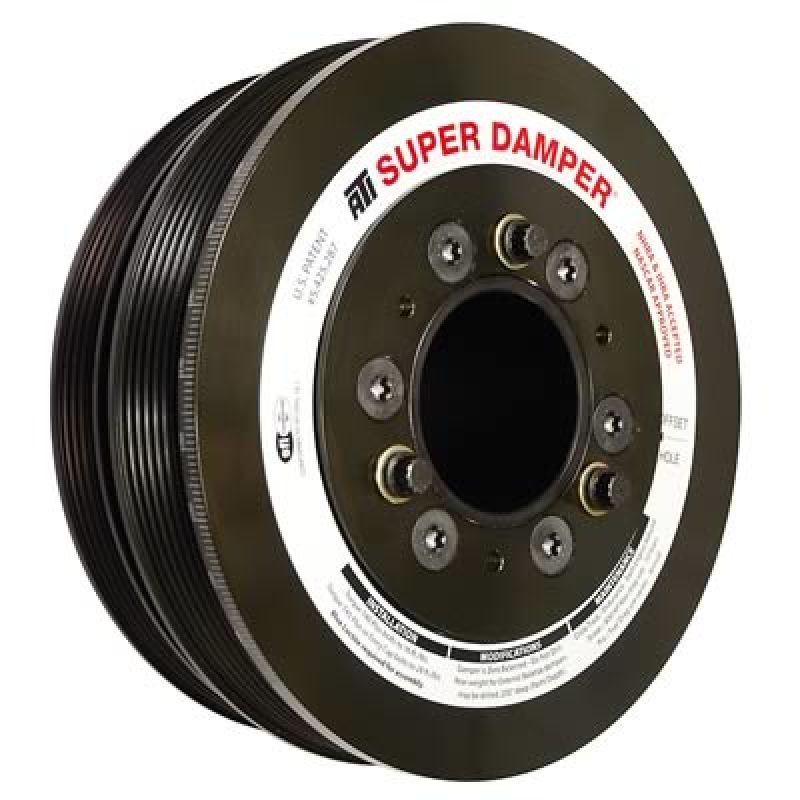 ATI ダンパー - 7.425インチ（約188.6mm） - スチール製 LW - 6/4 溝 - LS3 カマロ - 10-15 - Gen 3 Vortec トラック - LS - 3リング