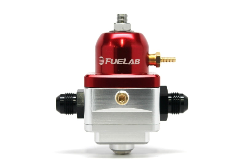 Fuelab 529 電子式インジェクション用 アジャスタブル燃圧レギュレーター（1）-6AN イン（1）-6ANリターン - レッド