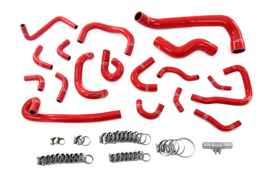 HPS シリコン ホース キット - ラジエーター、ヒーター、サポートホース、ブリーザー ホース 57-2136-RED