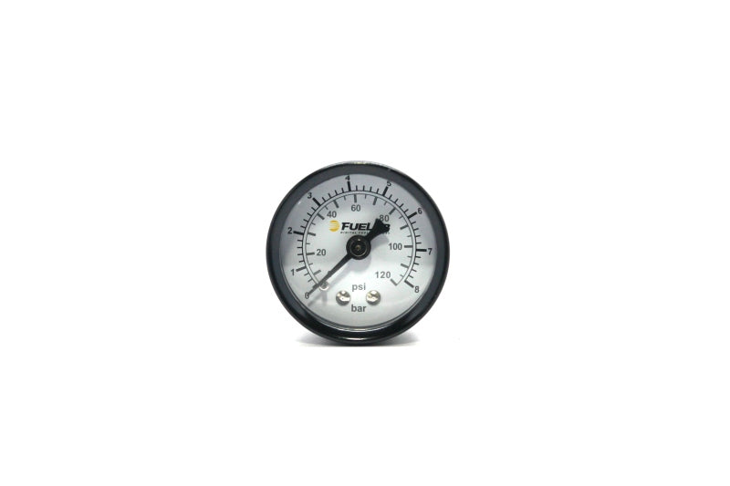 Fuelab 1.5インチ（約38.1mm）燃圧計 - EFI用 - 0-120 PSI（デュアルバー/PSIスケール）