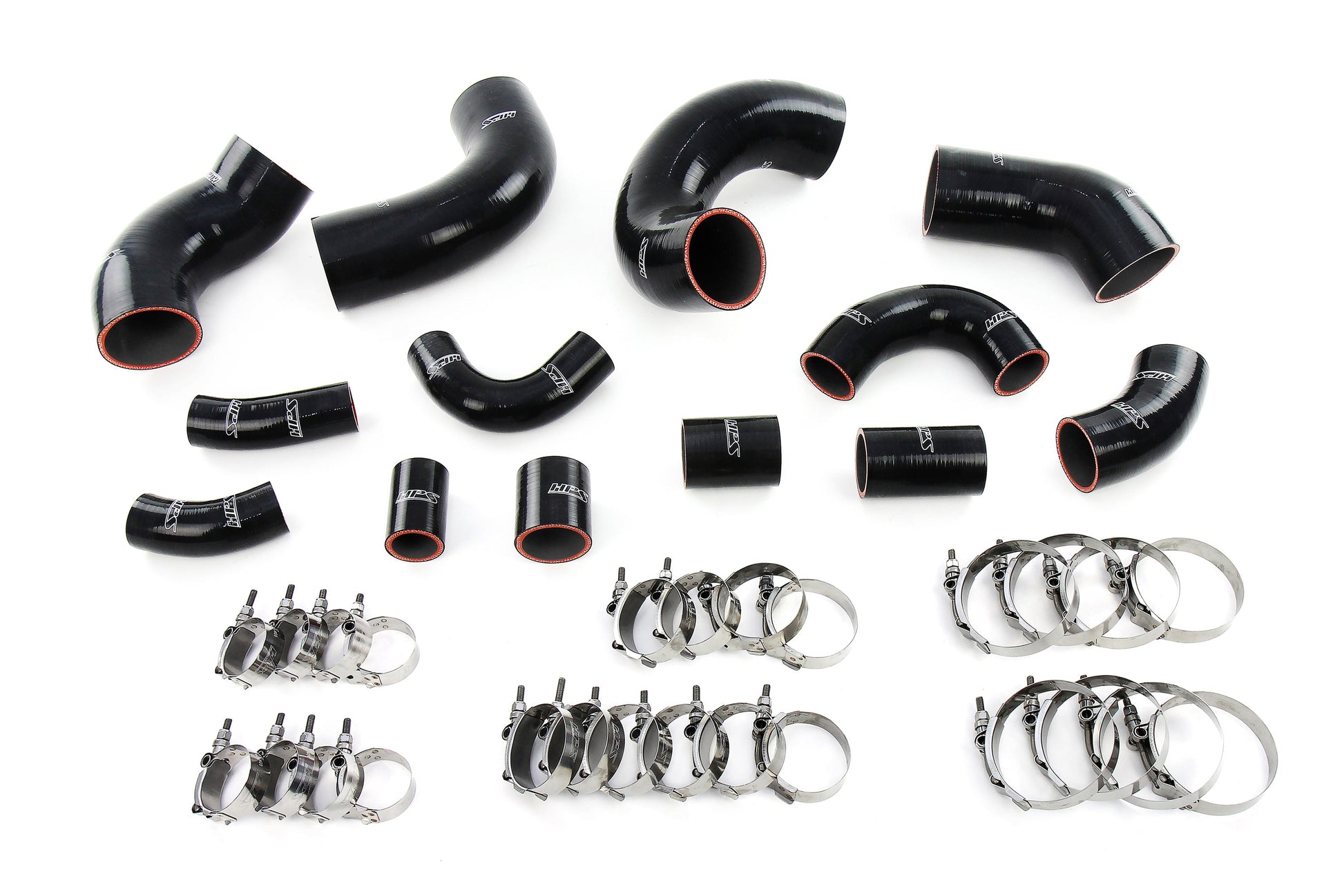 HPS ブラック シリコン インタークーラー ホース ブーツ キット - 1995-1998 日産 BCNR33 スカイライン GT-R RB26DETT(57-2097-BLK)