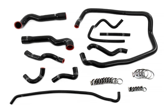 HPS シリコン ホース キット - ラジエーター、ヒーター、スロットル ボディ、エクスパンションタンク クーラント ホース 57-2088-BLK