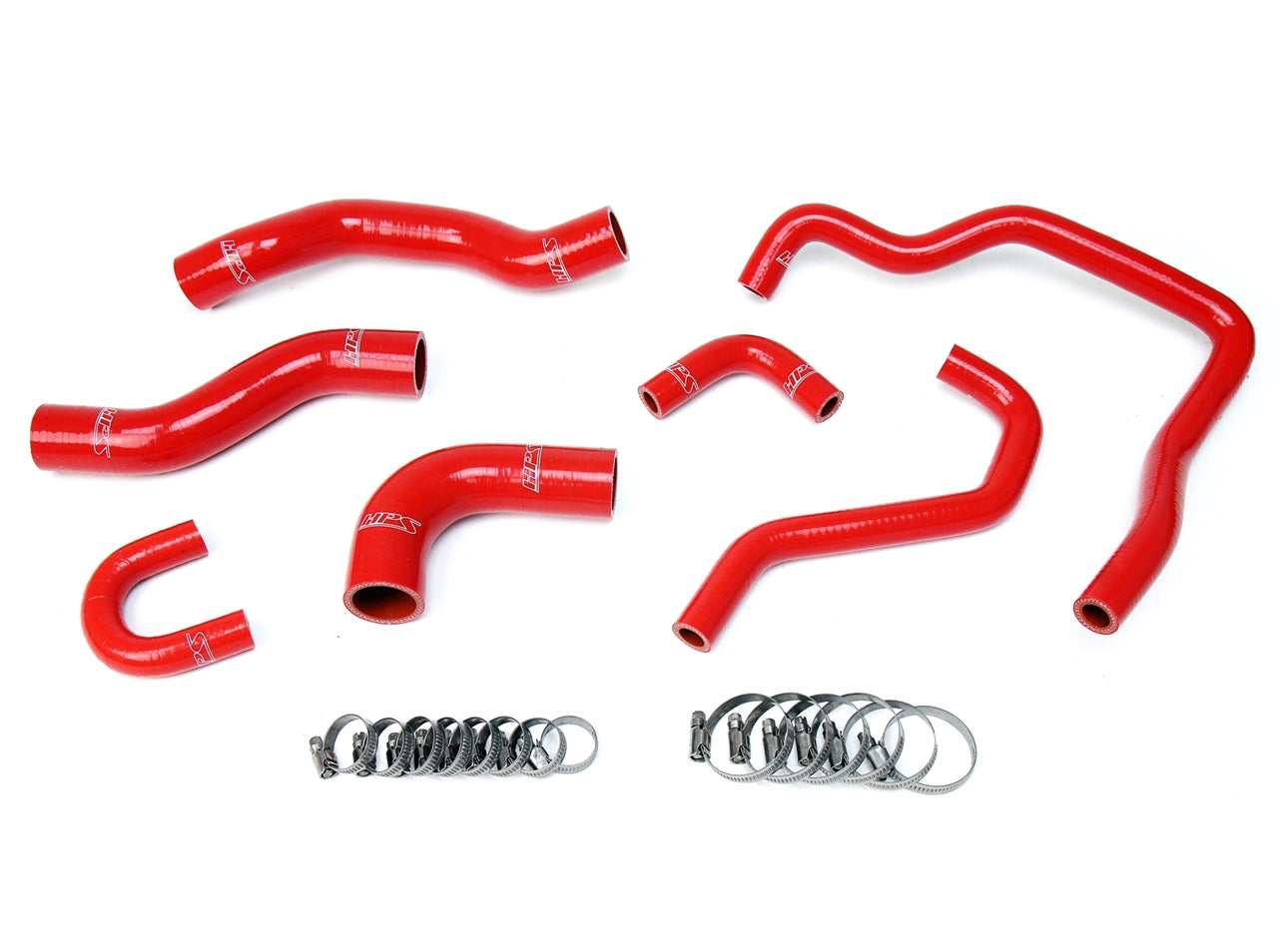 HPS シリコン ホース キット - ラジエーターおよびヒーター ホース 57-1478-RED