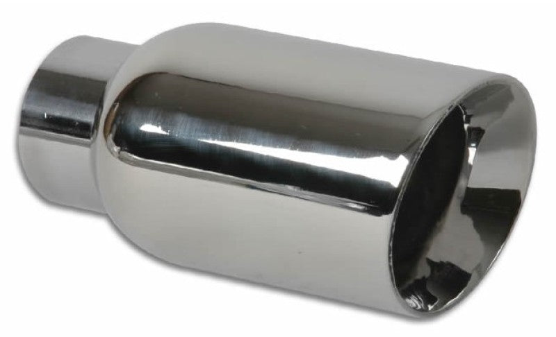 Vibrant ステンレス 丸型マフラーカッター 内径2.5インチ(約64mm) 外径4インチ(約102mm) ダブルウォール アングルカット