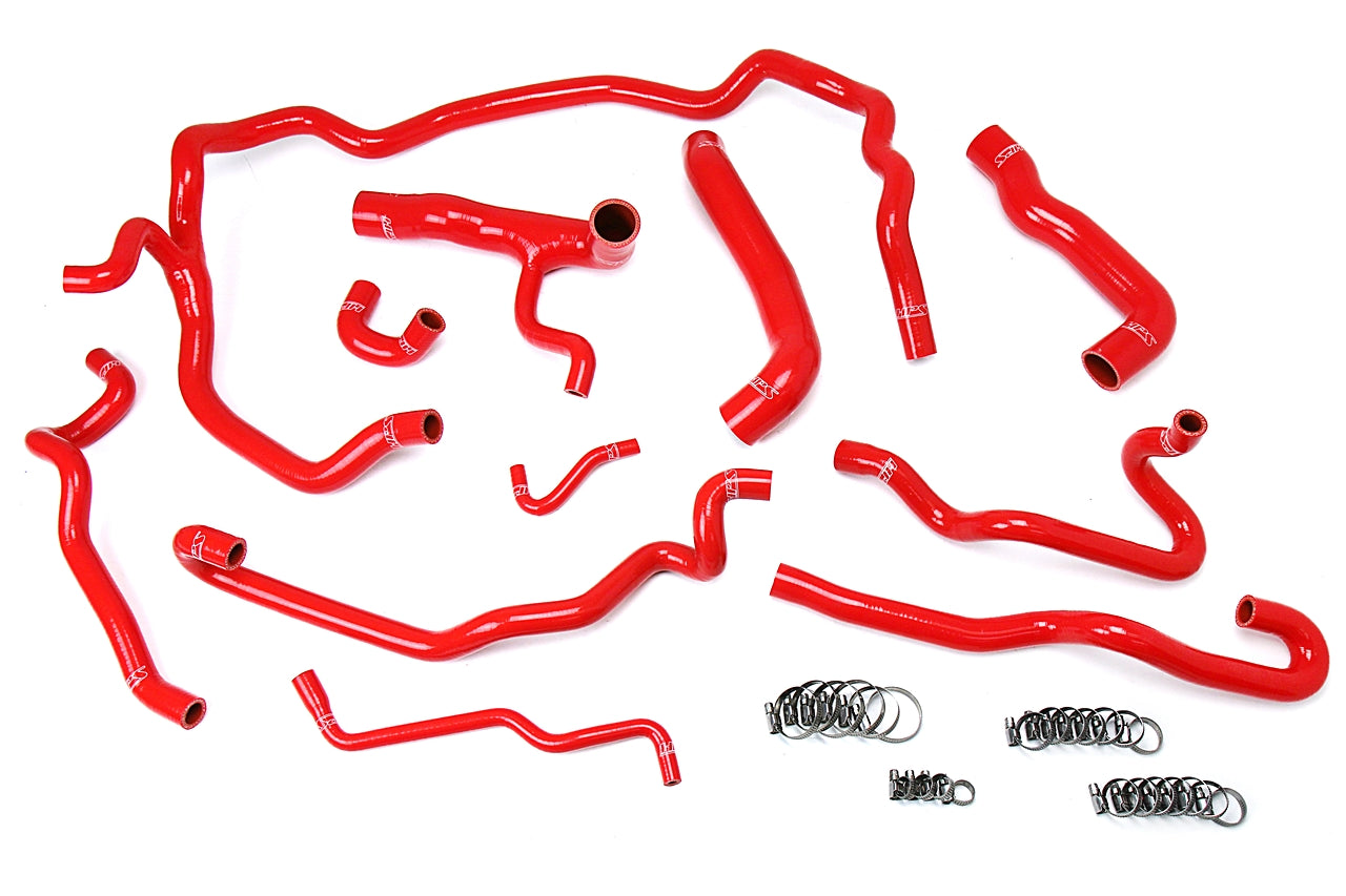 HPS シリコン ホース キット - ラジエーターおよびヒーター ホース 57-1552-RED