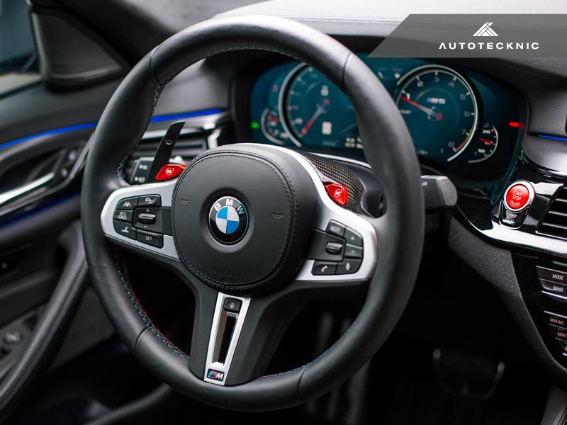 AutoTecknic f90 m5 carbon steering wheel top cover - iND Distribution
