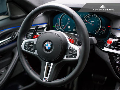 AutoTecknic f90 m5 carbon steering wheel top cover - iND Distribution