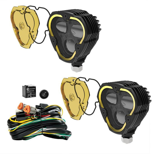 KC HiLiTES FLEX ERA 3 デュアルモード SAE フォグライト - 2灯用マスターキット