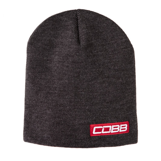 Cobb Tuning バーロゴ ニットビーニー - グレー（レッドロゴ）高さ8インチ（約20.3cm） フリーサイズ