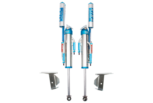 King Shocks 07-18 ジープ・ラングラー JK リア 2.5インチ径 ホースリモートバイパスショック 0-2インチ（約0-5cm）リフト（ペア）