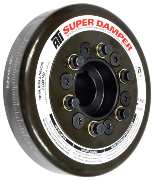 ATI ダンパー - 7.074インチ（約179.7mm） - スチール製 - オリバートラクター用 - 6気筒 - シボレー フロント用 - 3リング - ディーゼル用