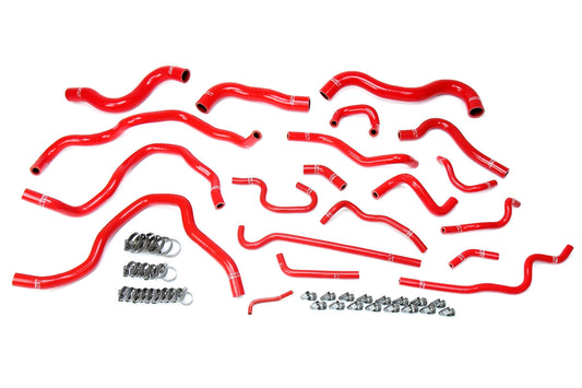 HPS シリコン ホース キット - ラジエーターおよびヒーター ホース 57-1607-RED