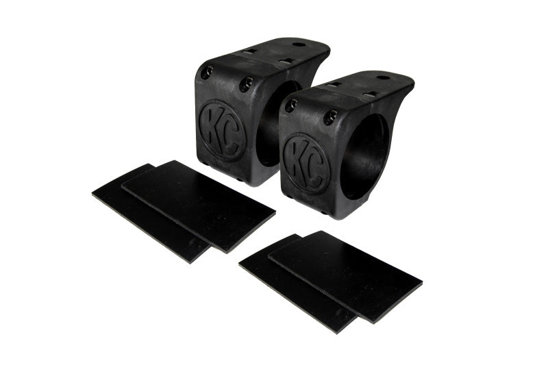 KC HiLiTES ユニバーサル チューブクランプ ライトマウントブラケットセット / 2.75インチ（約69.9mm）から3インチ（約76.2mm）バー用（ペア）