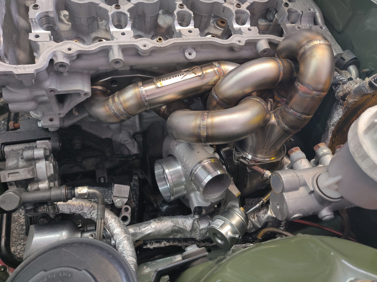 Mazworx - SR20DET/VE FR車用(縦置きエンジン) ボトムマウントターボマニホールド G25 (70010)