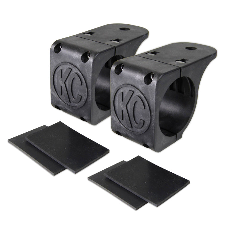 KC HiLiTES ユニバーサルチューブクランプ ライトマウントブラケットセット / 1.75インチ（約44.5mm）から2インチ（約50.8mm）バー対応（ペア）