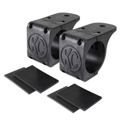 KC HiLiTES ユニバーサルチューブクランプ ライトマウントブラケットセット / 1.75インチ（約44.5mm）から2インチ（約50.8mm）バー対応（ペア）