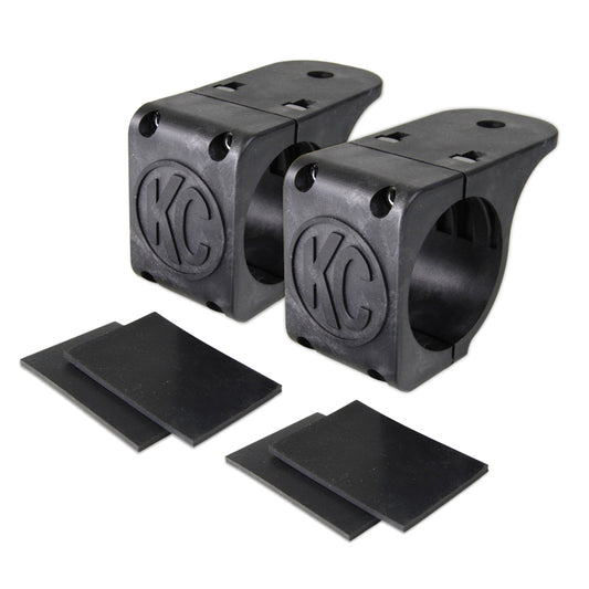 KC HiLiTES ユニバーサルチューブクランプ ライトマウントブラケットセット / 1.75インチ（約44.5mm）から2インチ（約50.8mm）バー対応（ペア）