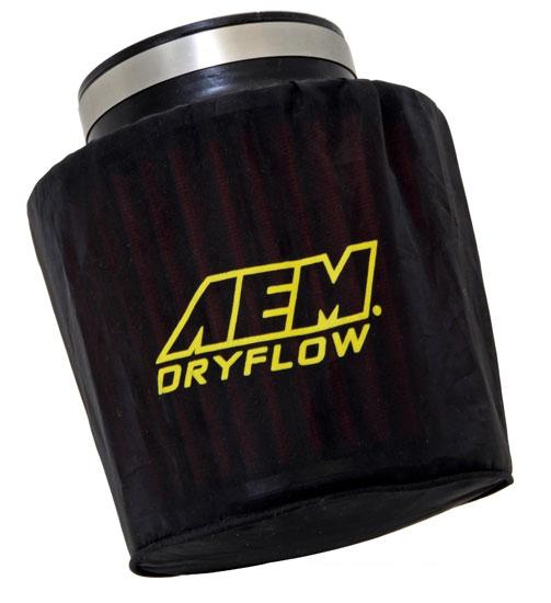 AEM エアフィルターラップ ベース6インチ（約152mm）、トップ5 1/8インチ（約130mm）、高さ7 1/8インチ（約181mm）