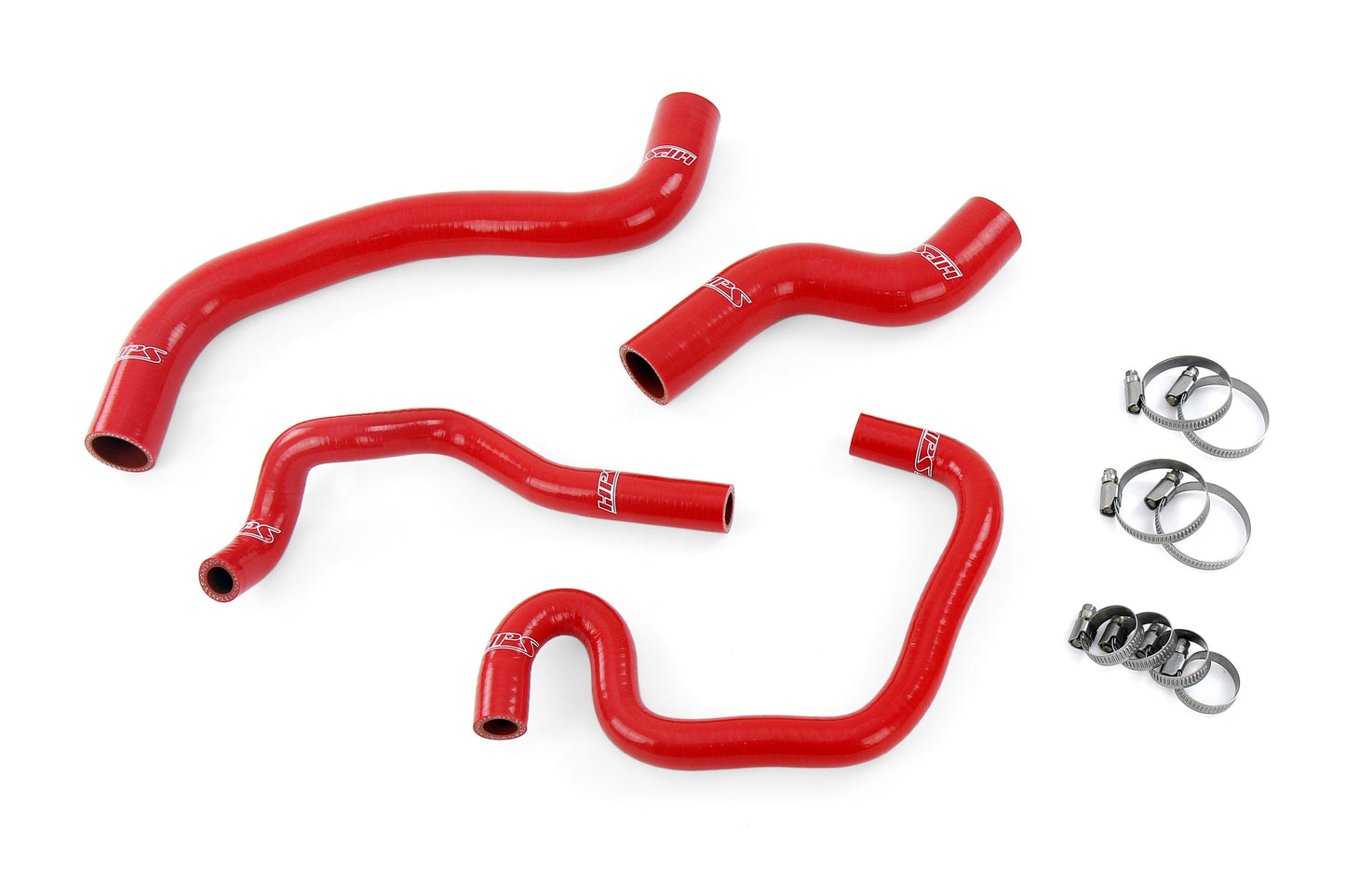 HPS シリコン ホース キット - ラジエーターおよびヒーター ホース 57-1080-RED