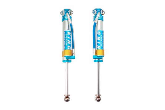 King Shocks 07-18 ジープ ラングラー JK リア 2.5インチ径（約63.5mm）ピギーホースリザーバー ショック 0-2インチ（約0-約5cm）リフト（ペア）