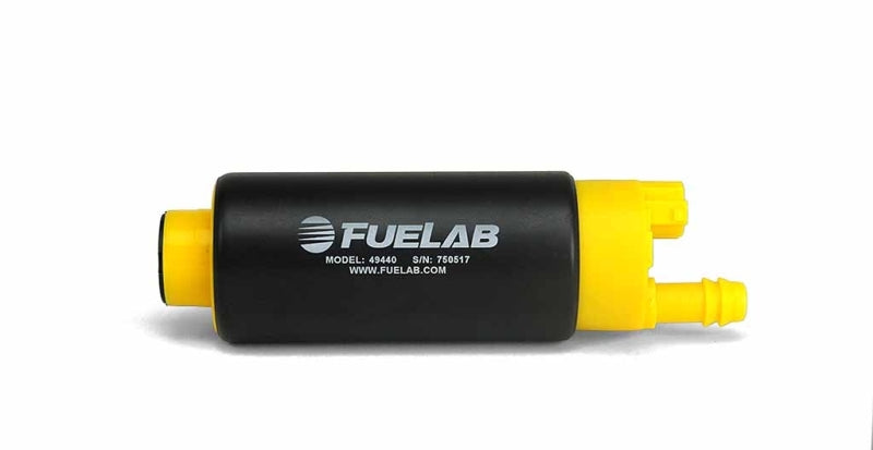 Fuelab 494 高出力 インタンク電動燃料ポンプ - 340 LPH センターアウト