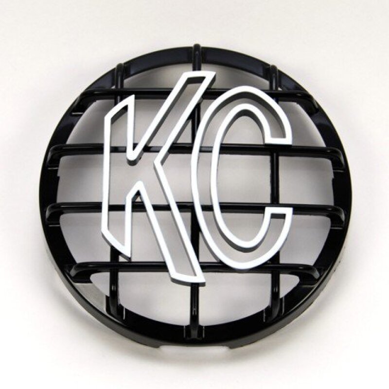 KC HiLiTES 6インチ丸型ABS製ストーングリード（スリムライト／デイライター用・単品） ブラック／ホワイトKCロゴ