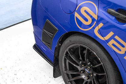 OLM ペイントマッチド／グロスブラック リアバンパーリップ - ワールドラリーブルー - 2015-2021 スバル WRX / STI用