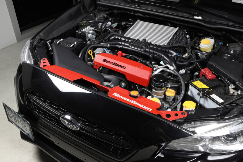 GrimmSpeed ラジエーターシュラウド レッド | スバル 2015-2021年 WRX / STI