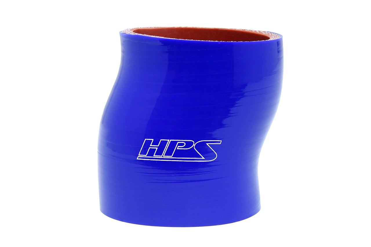 HPS 内径 2.25インチ(57mm)、長さ 3インチ(76mm)、 耐高温 4 層強化シリコン オフセット カプラー ホース ブルー (内径 57mm、長さ 76mm)