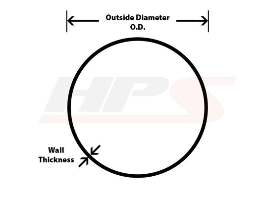 HPS 4.5インチ(114mm) OD 6061 アルミニウム ストレート パイプ チューブ 12 ゲージ x 長さ 2 フィート(610mm)