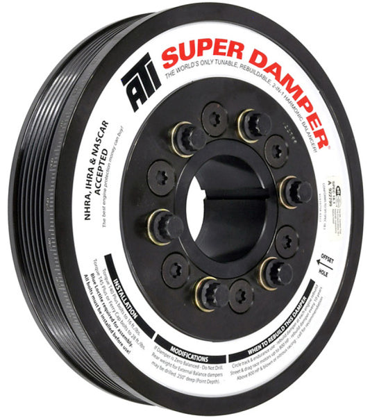 ATI ダンパー - 7.425インチ（約188.6mm） - スチール製 - 6溝 - Duramax - 2001-2015年モデル対応 - ニュートラルバランス - 3リング - ヘビーイナーシャ