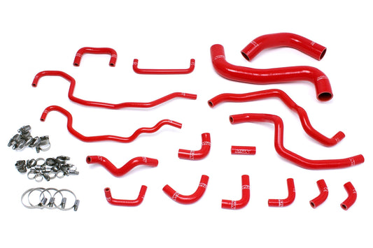 HPS シリコン ホース キット - ラジエーターおよびヒーター ホース 57-1516-RED