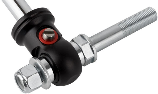 Fox 2007年以降 Jeep JK 2.0 Factory Series ATS ステアリングスタビライザー 22.15インチ（約562.8mm）延長 L - オレンジヘリテージロゴ