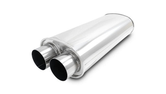Vibrant Streetpower オーバルマフラー デュアル入口/出口3.0インチ(約76mm) 本体長さ18インチ(約457mm)