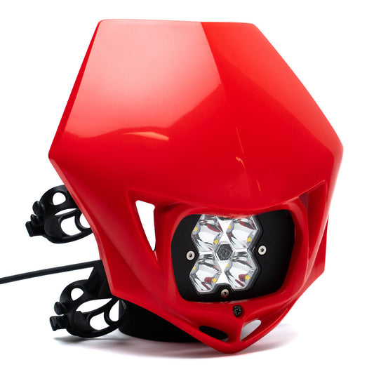 Baja Designs モーターサイクルヘッドライト A/C および D/C LED Squadron 2.0 スポーツキット（シェル付き・レースライト）- ユニバーサル