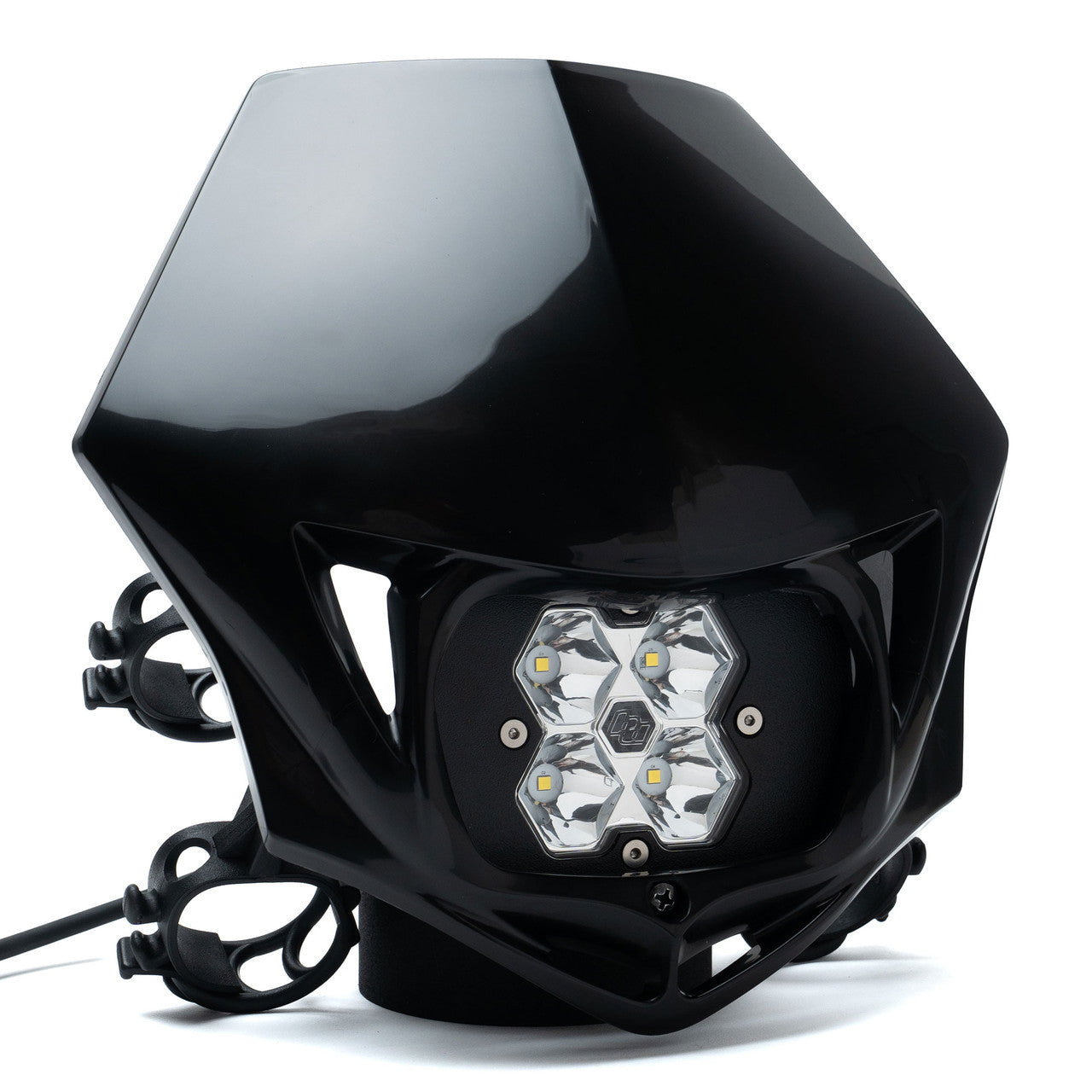 Baja Designs モーターサイクルヘッドライト A/C および D/C LED Squadron 2.0 スポーツキット（シェル付き・レースライト）- ユニバーサル