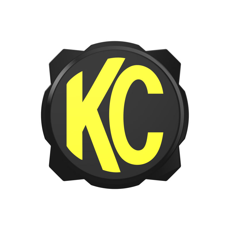 KC HiLiTES 6インチ ハードカバー（単品） Gravity Pro6 LEDライト用 - ブラック（イエローKCロゴ付き）