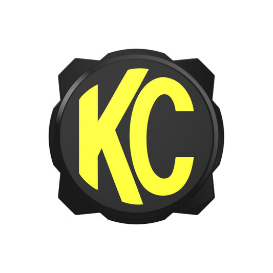 KC HiLiTES 6インチ ハードカバー（単品） Gravity Pro6 LEDライト用 - ブラック（イエローKCロゴ付き）
