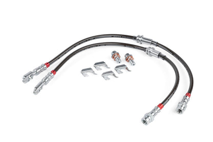APR 2015-2020 Audi A3/A3 Quattro/S3/2015-2024 フォルクスワーゲン ゴルフ R ステンレスメッシュ ブレーキラインセット - フロント